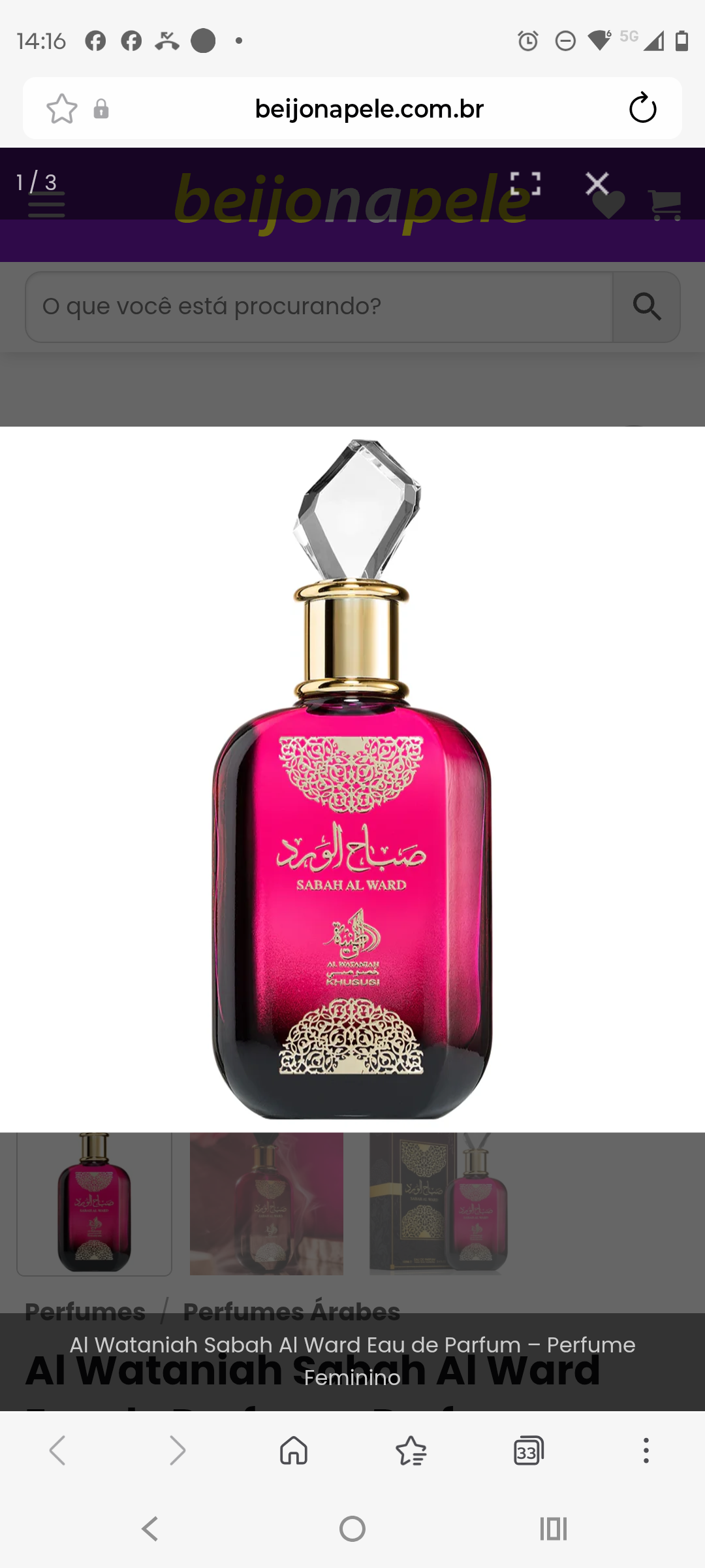 Sabah Al Ward Eau de Parfum Al wataniah - Imagem 3